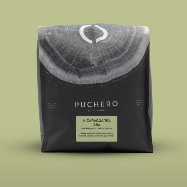 NICARAGUA 70%  <br> SJM <br> Chocolate a la taza